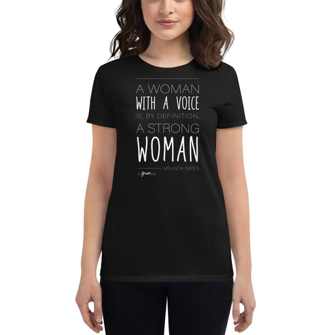 Woman with a Voice Short Sleeve T-Shirt - altruesm