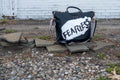 Fearless Custom Hand-Painted Black Tote Bag