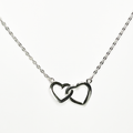Two Hearts Sterling Silver Necklace