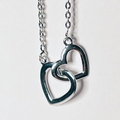 Two Hearts Sterling Silver Bracelet