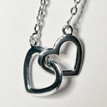 Two Hearts Sterling Silver Necklace