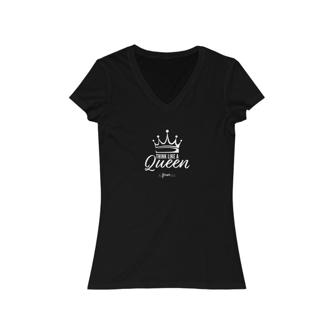 Think Like a Queen Short Sleeve V-Neck Tee