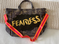 Fearless Custom Hand-Painted Camo Tote Bag