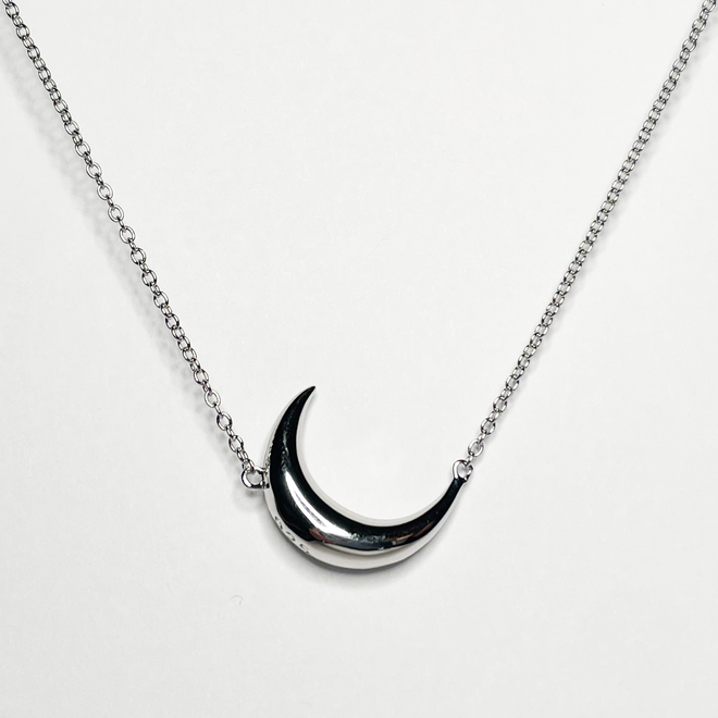 Half Moon Sterling Silver Necklace