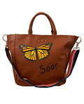 Soar Butterfly Custom Hand-Painted Tote Bag