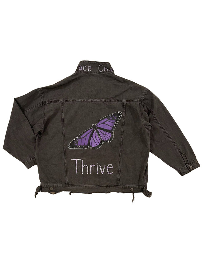 Domestic Violence Awareness  Butterfly Jean Jacket
