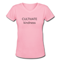Cultivate Kindness Women's V-Neck T-Shirt - pink