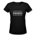 Kindness Women's V-Neck T-Shirt - black