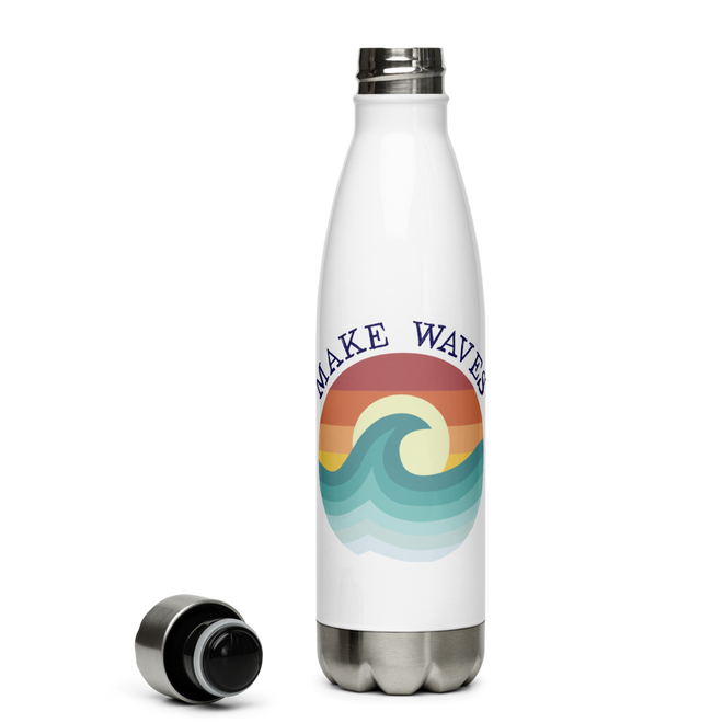 Make Waves Stainless Steel Water Bottle