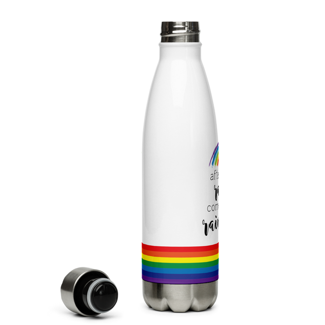 After the Rain Comes the Rainbow Stainless Steel Water Bottle