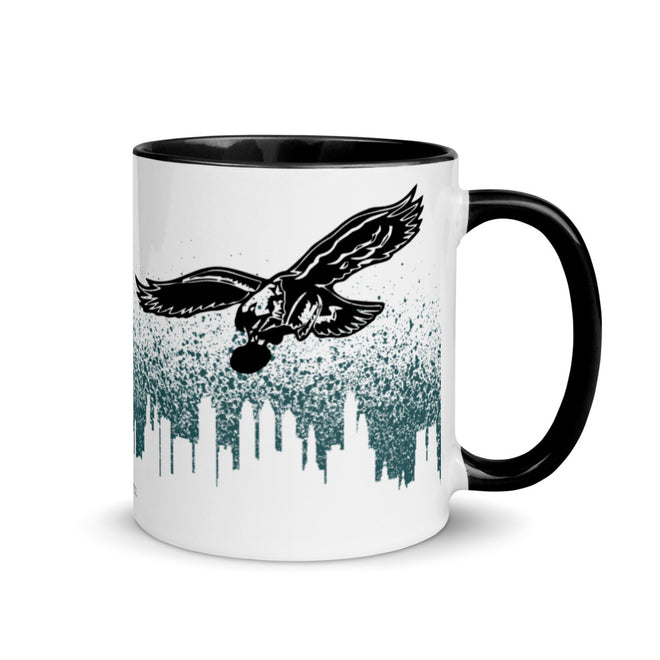 Philadelphia Eagle Over Skyline Mug
