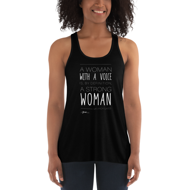 Woman with a Voice Flowy Racerback Tank