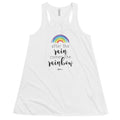 After the Rain Comes the Rainbow Flowy Racerback Tank