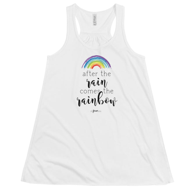 After the Rain Comes the Rainbow Flowy Racerback Tank
