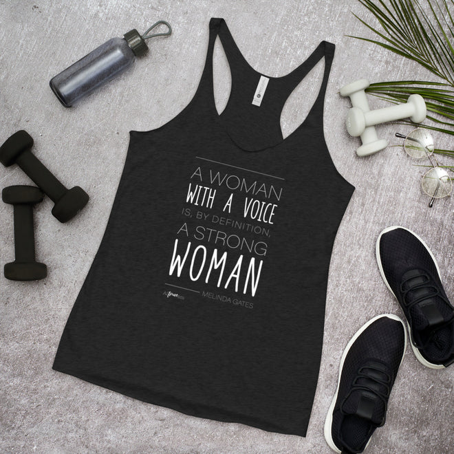Woman with a Voice Racerback Tank